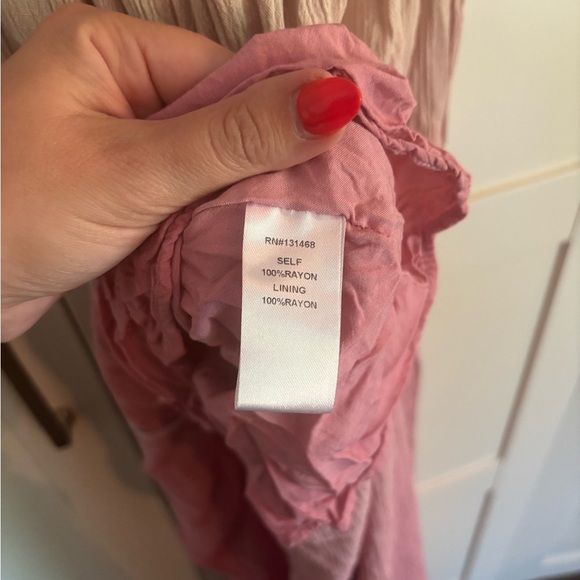 Pink Ombre Tiered Maxi Dress Cover Up Fate Size Small - Picture 4 of 6